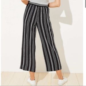 Striped wide leg pants